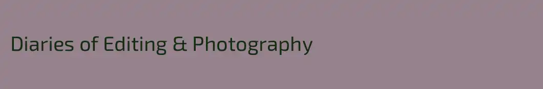 Diaries of Editing & Photography